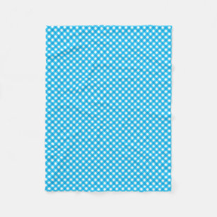 Cobertor De Velo Padrão de Gingham Azul Brilhante