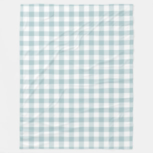 Cobertor De Velo Padrão de Gingham Azul Pastel
