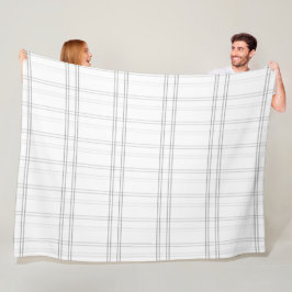 Cobertor De Velo Padrão de Grade de Papel Milimetrado Minimalista