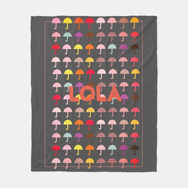 Cobertor De Velo Padrão de guarda-chuva do Fundo Brilhante Brilhant (Frente)