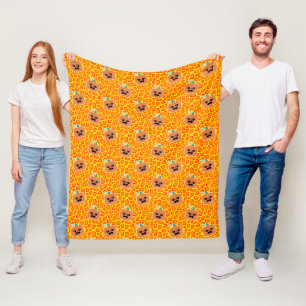 Cobertor De Velo Padrão de Halloween com estampa de leopardo