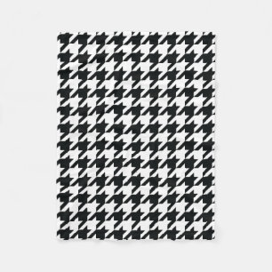 Cobertor De Velo Padrão de Houndstooth Preto Branco