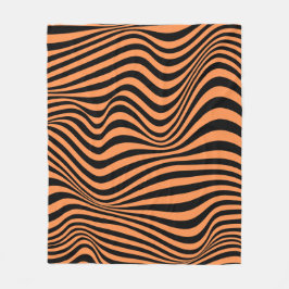 Cobertor De Velo Padrão de ilusão óptica ondulada