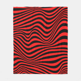 Cobertor De Velo Padrão de ilusão óptica ondulada