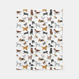 Cobertor De Velo Padrão de Ilustração de Cães Bons