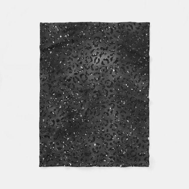 Cobertor De Velo Padrão de Impressão da pele do Leopardo Chita Pret (Frente)