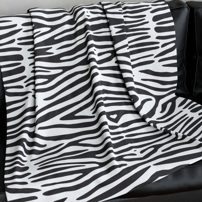Cobertor De Velo Padrão de impressão zebra preto e branco (A fun zebra print blanket perfect for you.)