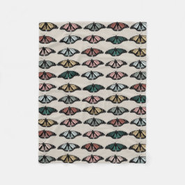 Cobertor De Velo Padrão de Jardim das Borboletas Neutrais Modernas