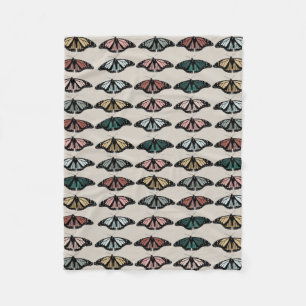 Cobertor De Velo Padrão de Jardim das Borboletas Neutrais Modernas