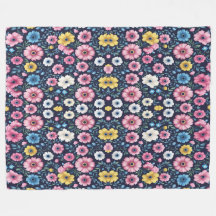 Padrão de Jardim Floral da Meia-Noite, Sherpa Blan