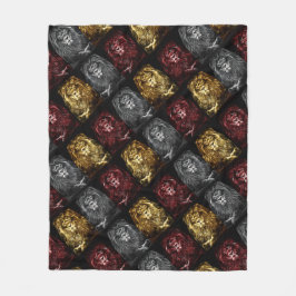 Cobertor De Velo Padrão de Leões Trio Majestoso