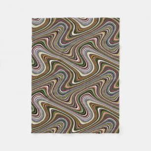 Cobertor De Velo Padrão de Linha de Curva Multicolorido Muito Único