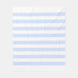 Cobertor De Velo Padrão de Linhas em Pastel Branco e Azul Bebê