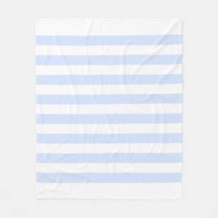 Cobertor De Velo Padrão de Linhas em Pastel Branco e Azul Bebê