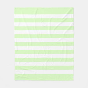 Cobertor De Velo Padrão de Linhas em Verde Limão Pastel e Branco