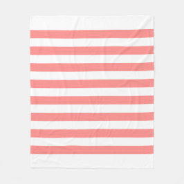 Cobertor De Velo Padrão de Linhas Pastel Branco e Rosa