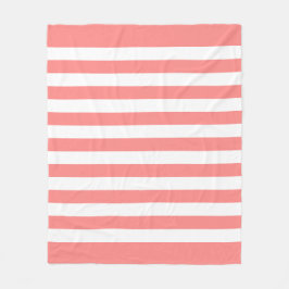 Cobertor De Velo Padrão de Linhas Rosa Pastel e Branco