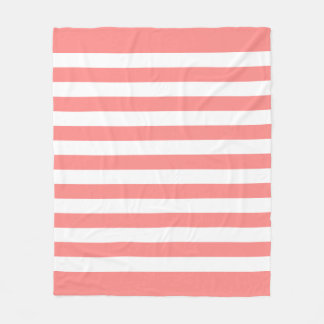 Cobertor De Velo Padrão de Linhas Rosa Pastel e Branco