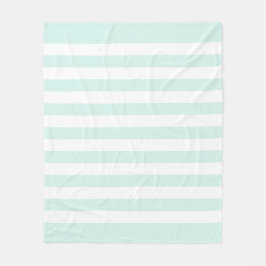 Cobertor De Velo Padrão de Linhas Suave Ciano Verde Pastel e Branco
