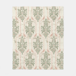Cobertor De Velo Padrão de Listra de Damasco Retro Francês – Verde-