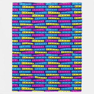 Cobertor De Velo Padrão de Listras Abstratas - Cores 02 em Azul Esc