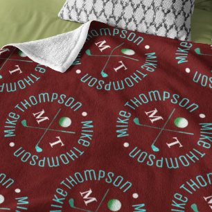 Cobertor De Velo Padrão de logotipo moderno para um jogador de golf