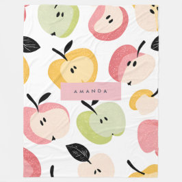 Cobertor De Velo Padrão de Maçã Cortante Personalizado