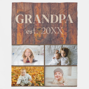 Cobertor De Velo Padrão de madeira para vovô Fleece Blanket