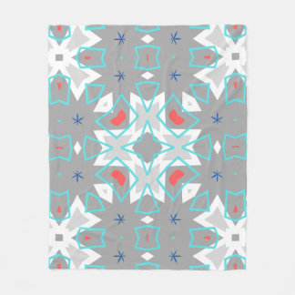 Cobertor De Velo Padrão de Mandala Cinza Coral | Geométrico Floral