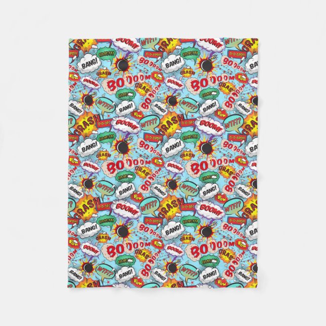 Cobertor De Velo Padrão de microfone Bomb (Frente)