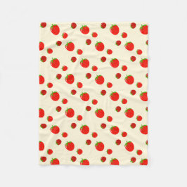 Cobertor De Velo Padrão de morango vermelho a rosa pálido