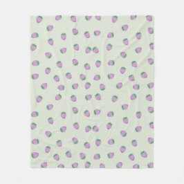 Cobertor De Velo Padrão de Morangos Roxos