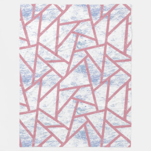Cobertor De Velo Padrão de mosaico rosa e azul