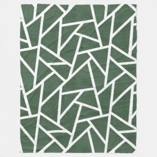 Cobertor De Velo Padrão de mosaico verde e branco