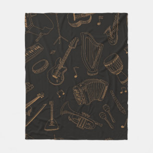 Cobertor De Velo Padrão de música