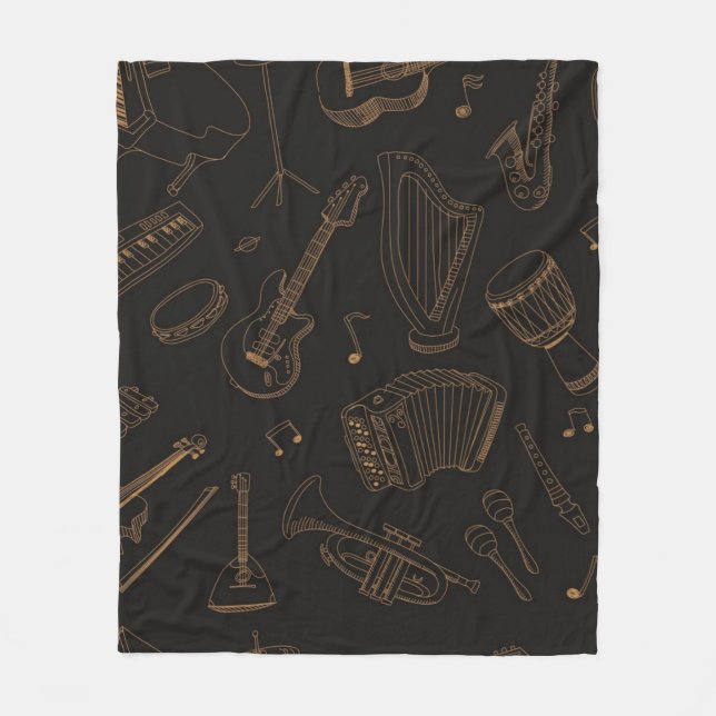 Cobertor De Velo Padrão de música (Frente)