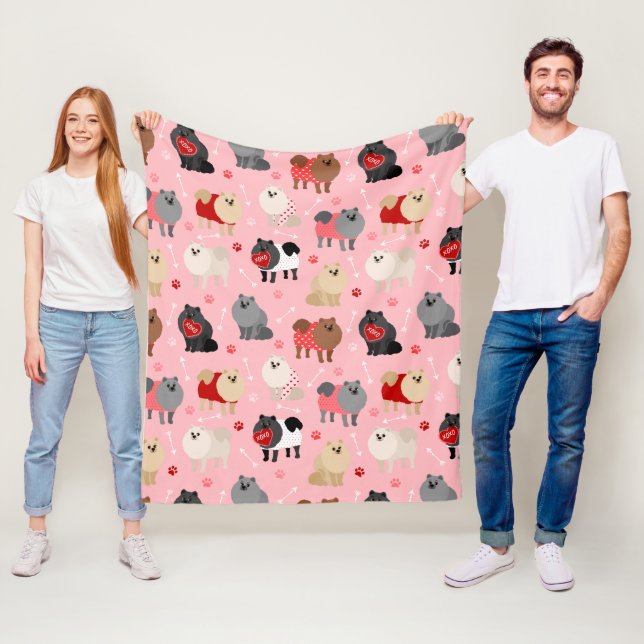 Cobertor De Velo Padrão de Namorados da Pomerânia (In Situ)
