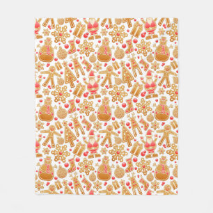 Cobertor De Velo Padrão de Natal - Árvore Papai Noel Rudolph Snow