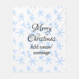 Cobertor De Velo Padrão de neve azul escamas de Natal padrão de nev