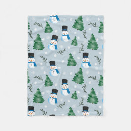 Cobertor De Velo Padrão de Neve Invernal da Cana-de-Água