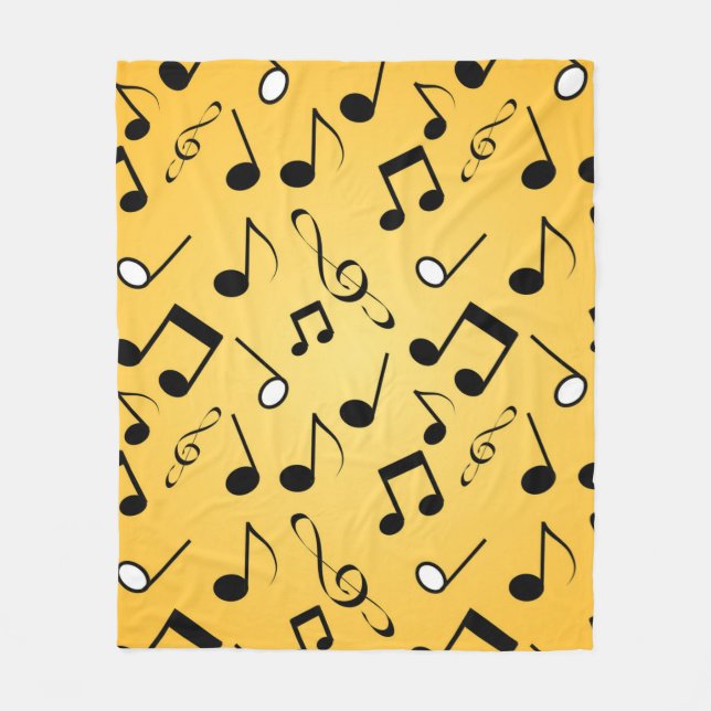 Cobertor De Velo Padrão de notas de música (Frente)