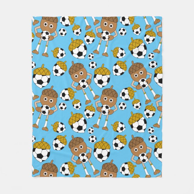 Cobertor De Velo Padrão de Nut de Futebol (Frente)