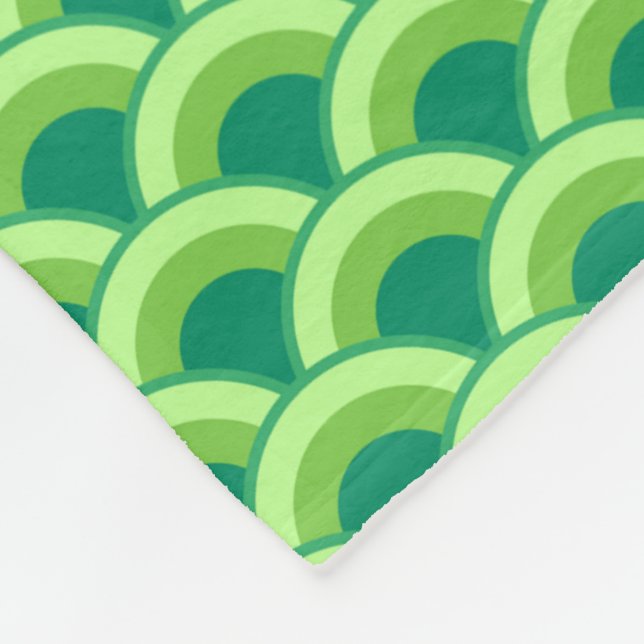 Cobertor De Velo Padrão de onda Art Deco - jade verde (Quina)