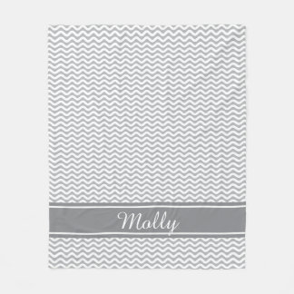 Cobertor De Velo Padrão de Onda com Cor e Nome Personalizados