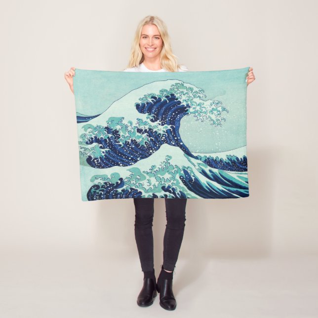 Cobertor De Velo Padrão de Ondas Azuis Hokusai (In Situ)