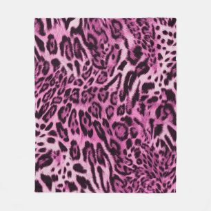 Cobertor De Velo padrão de pele-leopardo de abstrato pelúcia