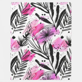 Cobertor De Velo Padrão de Petais de Tinta Delicada