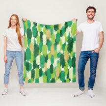 Padrão de Pinceladas Abstratas em Dourado Verde