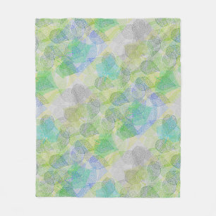 Cobertor De Velo Padrão de plantas A02.b Deixa LGrey BG