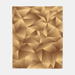 Cobertor De Velo Padrão de polígono dourado de luxo